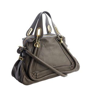 Chloe Paraty Medium Grey Leather Satchel